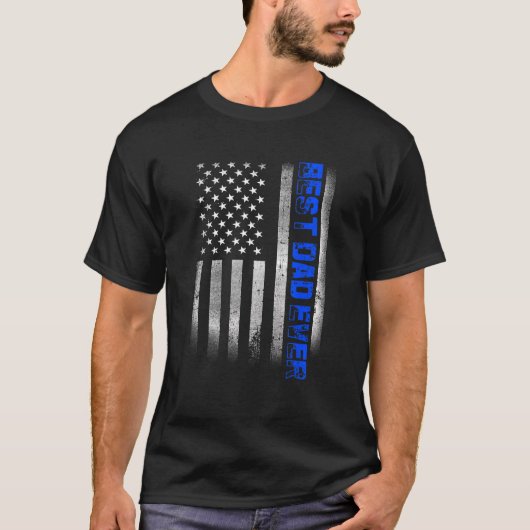 Beste vader ooit met Amerikaanse vlag voor vader s T-shirt (Voorkant)