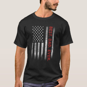 Beste vader ooit met Amerikaanse vlag voor vaders T-shirt