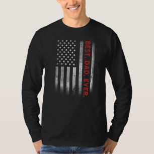 Beste vader ooit met Amerikaanse vlag voor vaders  T-shirt
