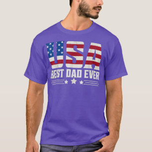 Beste vader ooit met Amerikaanse vlagvaders Dag T-shirt