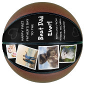 Beste vader ooit met liefdesfoto Collage Vaderdag Basketbal (Voorkant)