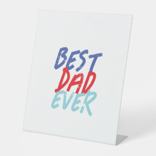 Beste vader ooit Minimalist Cool Professional Reclamebord Met Voetstuk