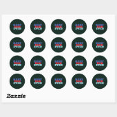 Beste vader ooit Minimalist Cool Professional Ronde Sticker (Vel)