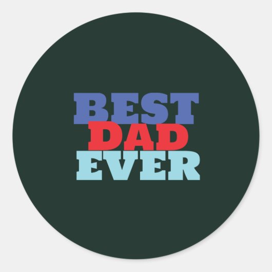 Beste vader ooit Minimalist Cool Professional Ronde Sticker (Voorkant)