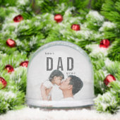 Beste vader ooit minimalistische foto sneeuwbol (Kerstmis)