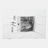 Beste vader ooit minimalistische foto theedoek (Horizontaal)