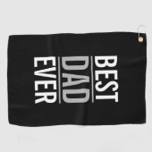 Beste vader ooit | Modern Black Golfhanddoek (Horizontaal)