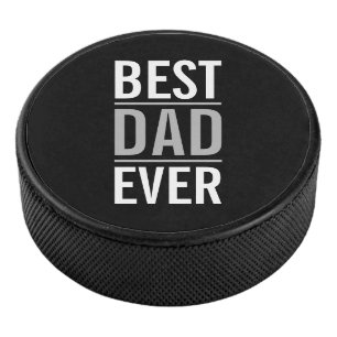 Beste vader ooit   Modern Black Hockey Puck