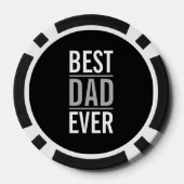Beste vader ooit | Modern Black Poker Chips (Achterkant)