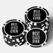 Beste vader ooit | Modern Black Poker Chips (Opstapeling)