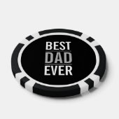 Beste vader ooit | Modern Black Poker Chips (Enkel)