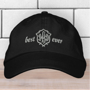 Beste vader ooit Modern Eenvoudig Monogram Geborduurde Pet