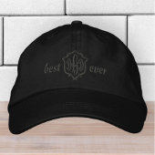 Beste vader ooit Modern Eenvoudig Monogram Geborduurde Pet