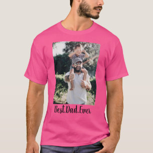 Beste vader ooit Modern Foto Collage T-shirt