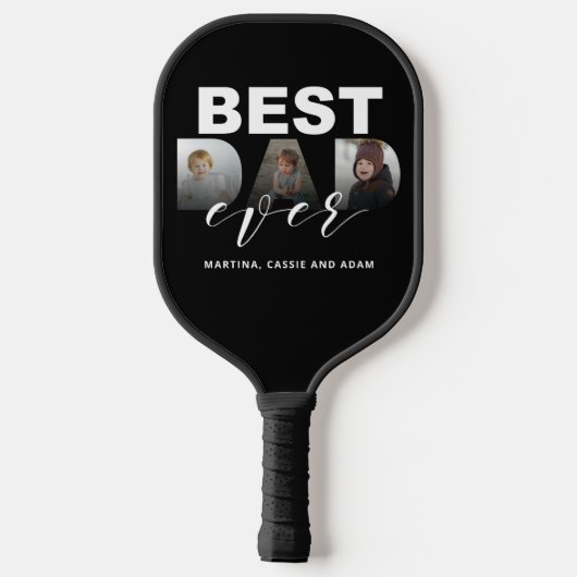 Beste vader ooit modern minimalistisch pickleball paddle (Achterkant)