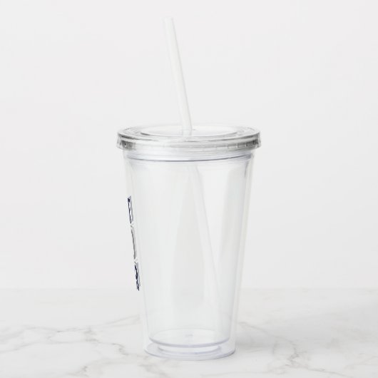 Beste vader ooit | Modern Navy Blue Acryl Drinkbeker (Links)