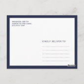 Beste vader ooit | Modern Navy Blue Briefkaart (Achterkant)