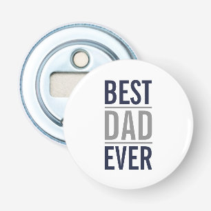 Beste vader ooit Modern Navy Blue Button Flesopener