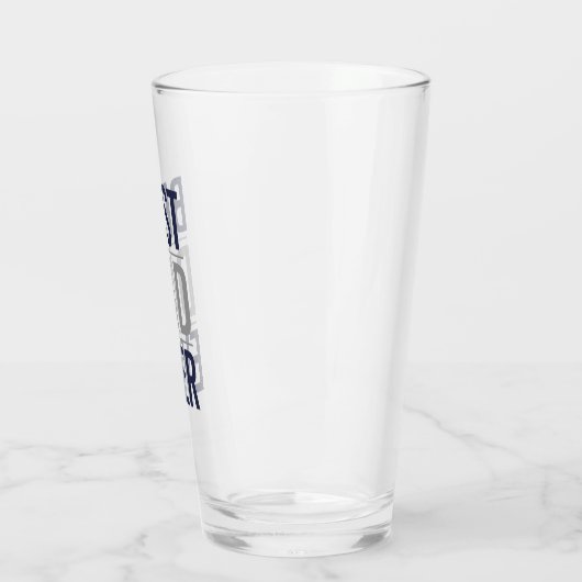 Beste vader ooit | Modern Navy Blue Glas (Links)
