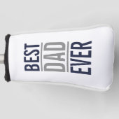 Beste vader ooit | Modern Navy Blue Golfheadcover (Voorkant)