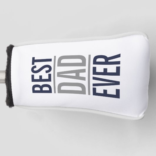 Beste vader ooit | Modern Navy Blue Golfheadcover (Voorkant)
