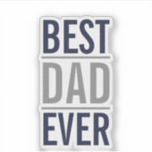 Beste vader ooit | Modern Navy Blue Sticker (Voorkant)