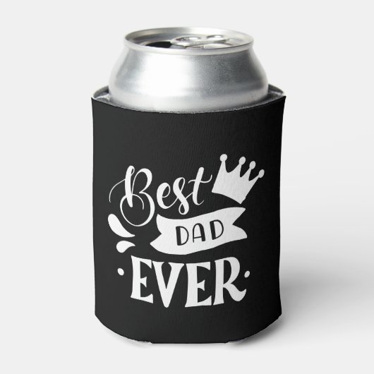 Beste vader ooit modern zwart-wit blikjeskoeler (Blikje Voorkant)