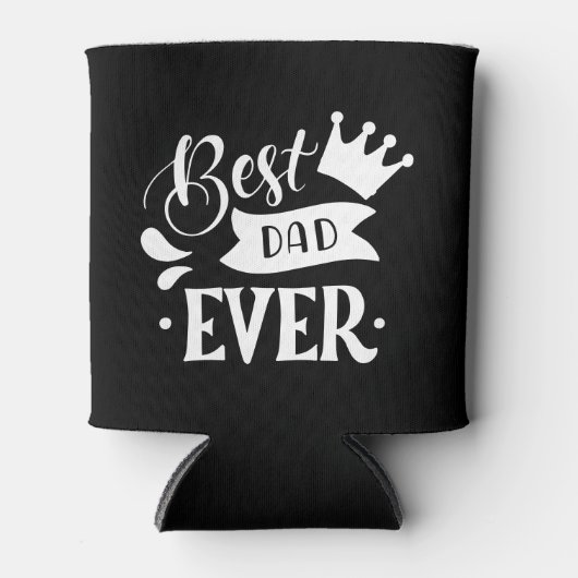 Beste vader ooit modern zwart-wit blikjeskoeler (Voorkant)