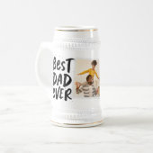 Beste vader ooit moderne foto-Vaderdag Bierpul (Voorkant links)