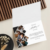 Beste vader ooit moderne fotocollage gepersonalise kaart