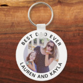 Beste vader ooit | Moderne, minimale fotopriester Sleutelhanger (Voorkant)