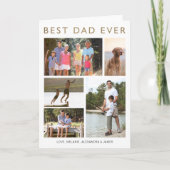 Beste vader ooit, Moderne Minimale Fotoraster Coll Kaart (Voorkant)