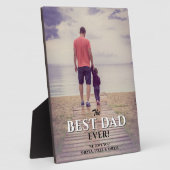 Beste vader ooit Moderne Typografie Volledige foto Fotoplaat (Zijkant)