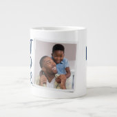 Beste vader ooit moderne Vaderdag voor fotomarine Extra Grote Beker (Voorkant)