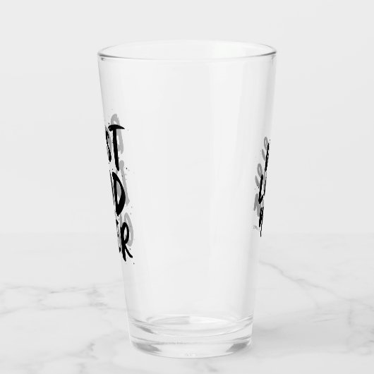 Beste vader ooit moderne zwarte Vaderdag cadeau Glas (Links)