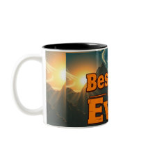Beste vader ooit Mok - Retro Mountain Landscape Gi