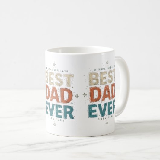 Beste Vader Ooit Mok - Rustiek cadeau voor hem (Voorkant rechts)