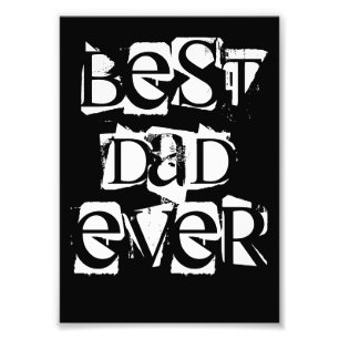 Beste vader ooit muurprint 5x7 foto afdruk