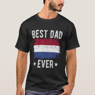 Beste Vader Ooit Nederland Vlag Beste Nederlandse T-shirt