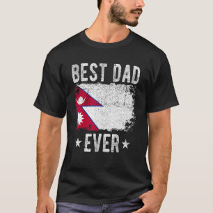Beste vader ooit Nepal Vlag Beste Nepalese vader T-shirt