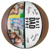 Beste vader ooit Ondertekend Foto White Basketball Basketbal (Verticaal)