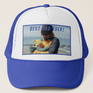 Beste vader ooit op maat gemaakte fotofethers Dag Trucker Pet