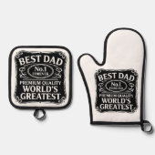 Beste vader ooit ovenwant & pannenlap set (Voorkant)