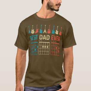 Beste vader ooit pappa Guitar vaderdag T-shirt