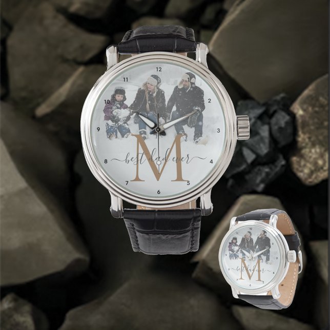 Beste vader ooit, personaliseer Jouw naam, Foto Horloge (Creator heeft geüpload)