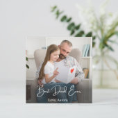 Beste vader ooit persoonlijke foto bedankkaart (Staand voorkant)