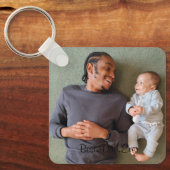 Beste vader ooit persoonlijke foto dubbelzijdig sleutelhanger (Voorkant)