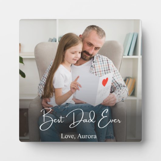 Beste vader ooit persoonlijke foto fotoplaat (Voorkant)