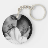 Beste vader ooit Persoonlijke Foto Sleutelhanger (Achterkant)