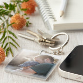 Beste vader ooit Persoonlijke Foto Sleutelhanger (Voorkant Rechts)